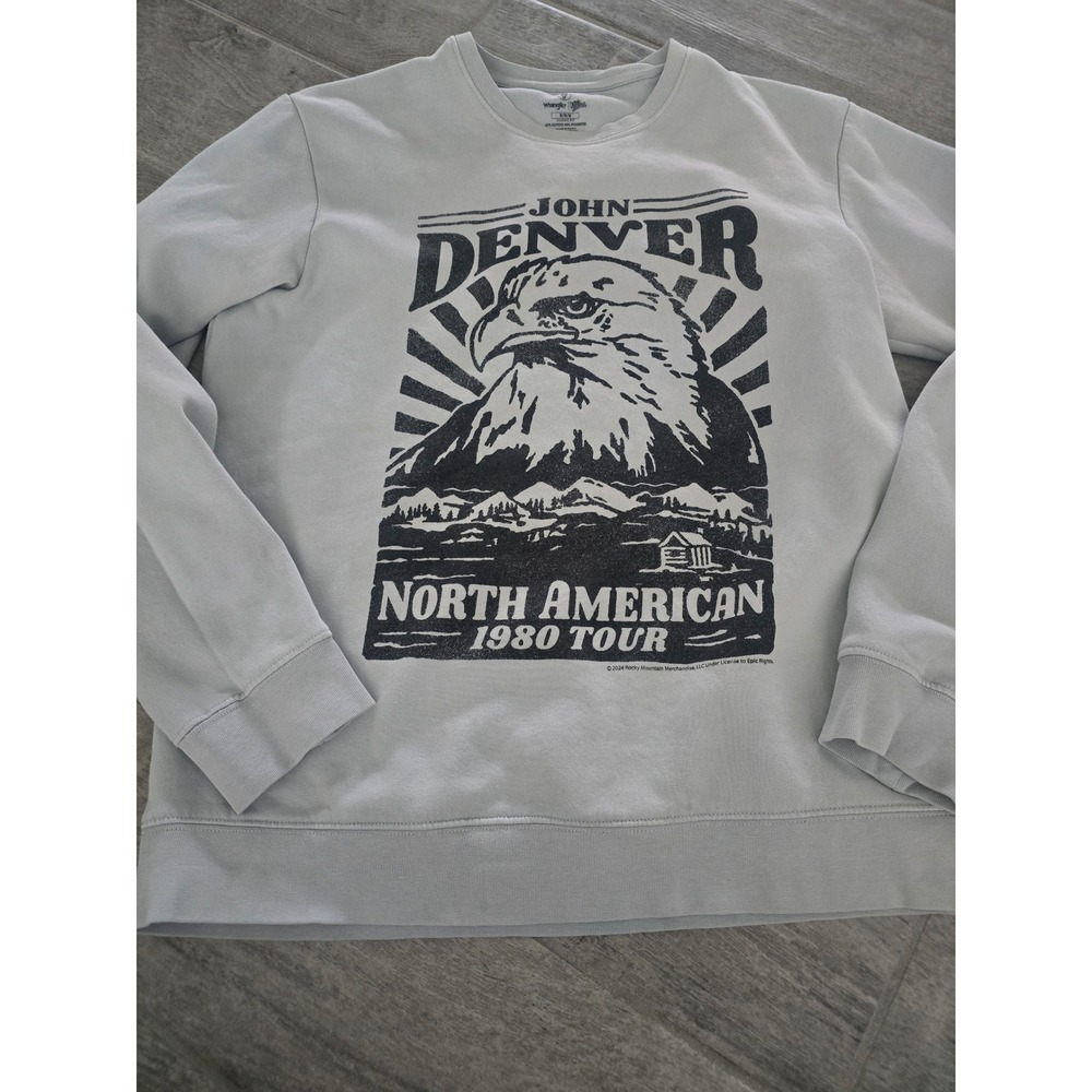Wrangler John Denver 1980 Tour Graphic Sweatshirt Gray Eagle Classic Fit M